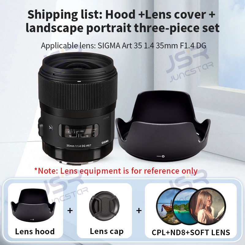 Camera hood replacement LH730-03 suitable for Sigma Art 35 1.4 35mm F1.4 DG lens protection accessories: Ivory