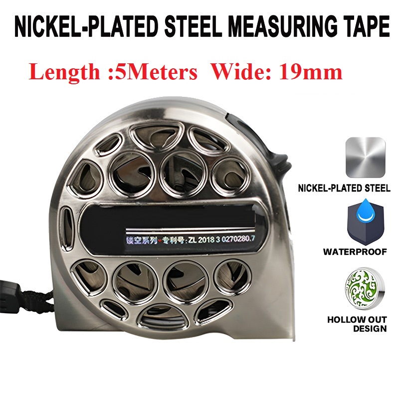 3/5/7.5M Metric Tape Measure Stainless Steel Anti-corrosion Retractable Metric Ruler Hollow Woodworking Measuring Tool: Lavender