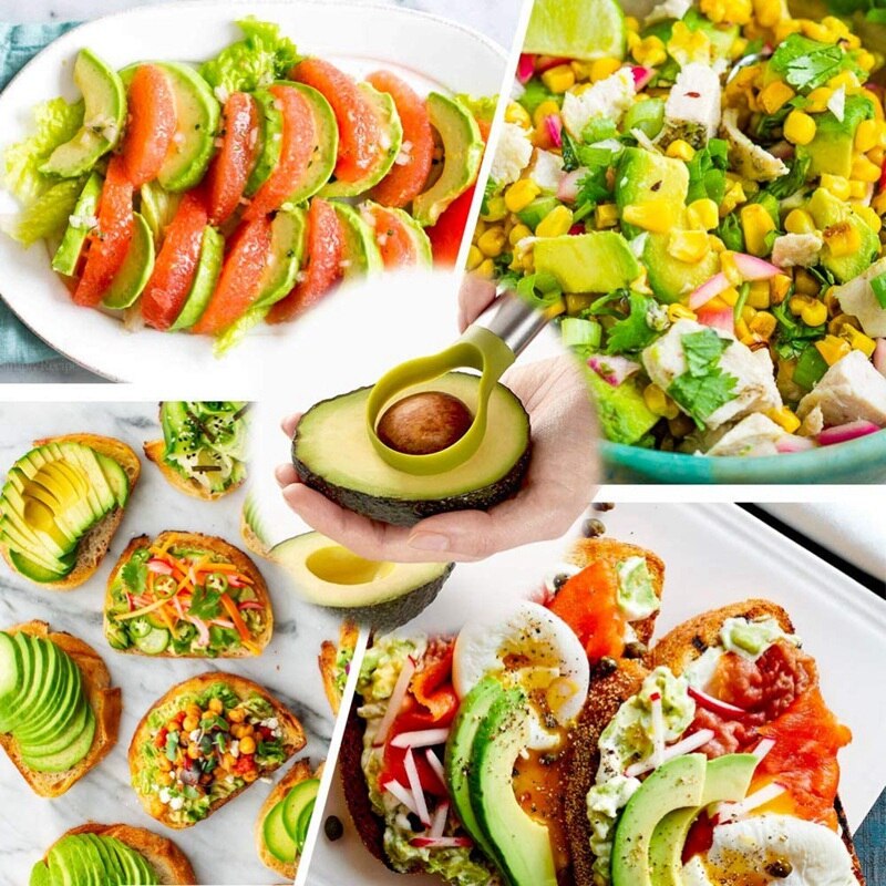 Avocado Slicer, 2 in 1 Avocado Cutter and Peel Remover,Perfect Stainless Steel Avocado Pitter Tool,Upgrated Fruit Cutter