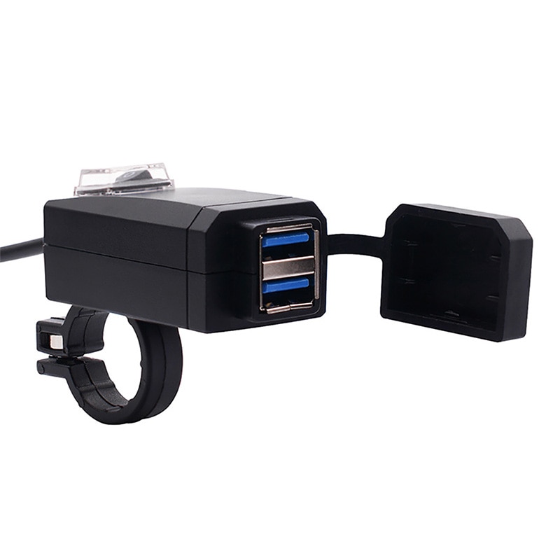 Motorcycle Charger Waterproof Dual USB Port Quick Charger 3.0 12V Power Supply Adapter Universal Charge for Phone