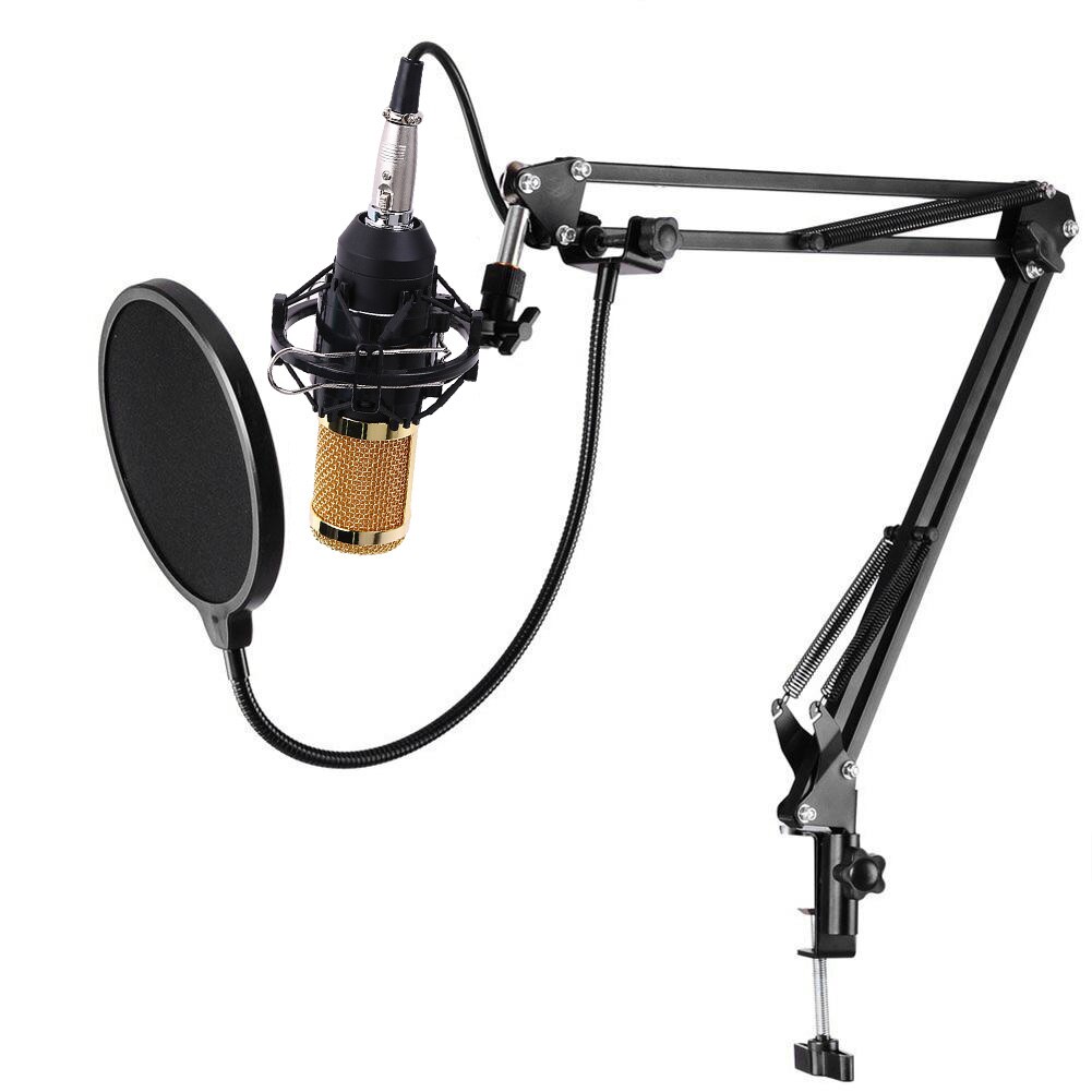 BM-800 Karaoke Studio Cardiod Condenser Capacitor Microphone Music Recording Mic for PC Laptop Record KTV Singing