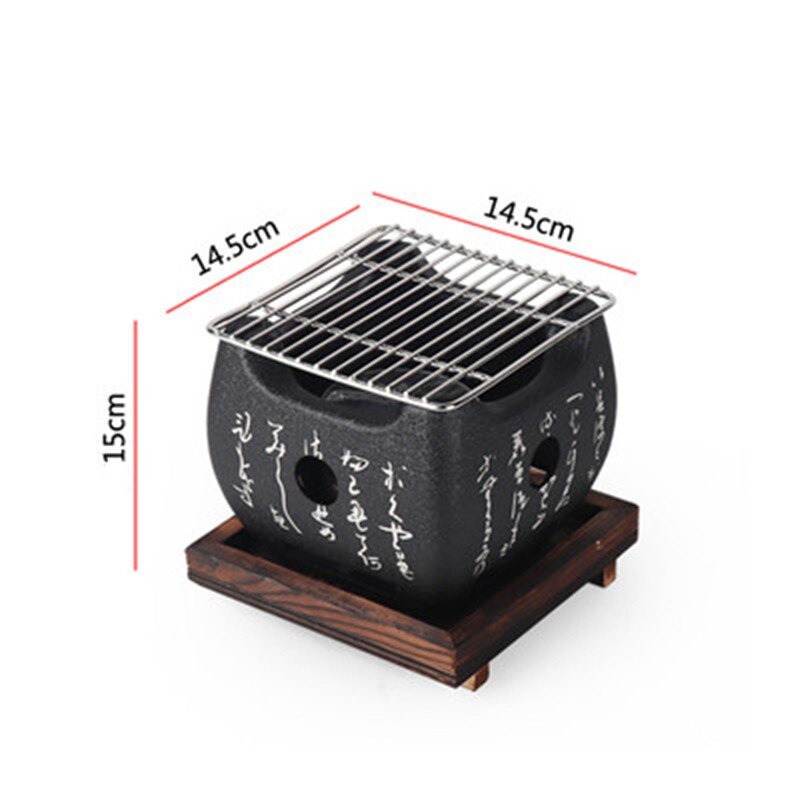 Ronde Barbecue Gereedschap Indoor Bbq Kachel Houtskool Grill Draagbare Bbq Grill Koreaanse Carbon Outdoor Houtskool Grill Camping Grill Tafel: 4