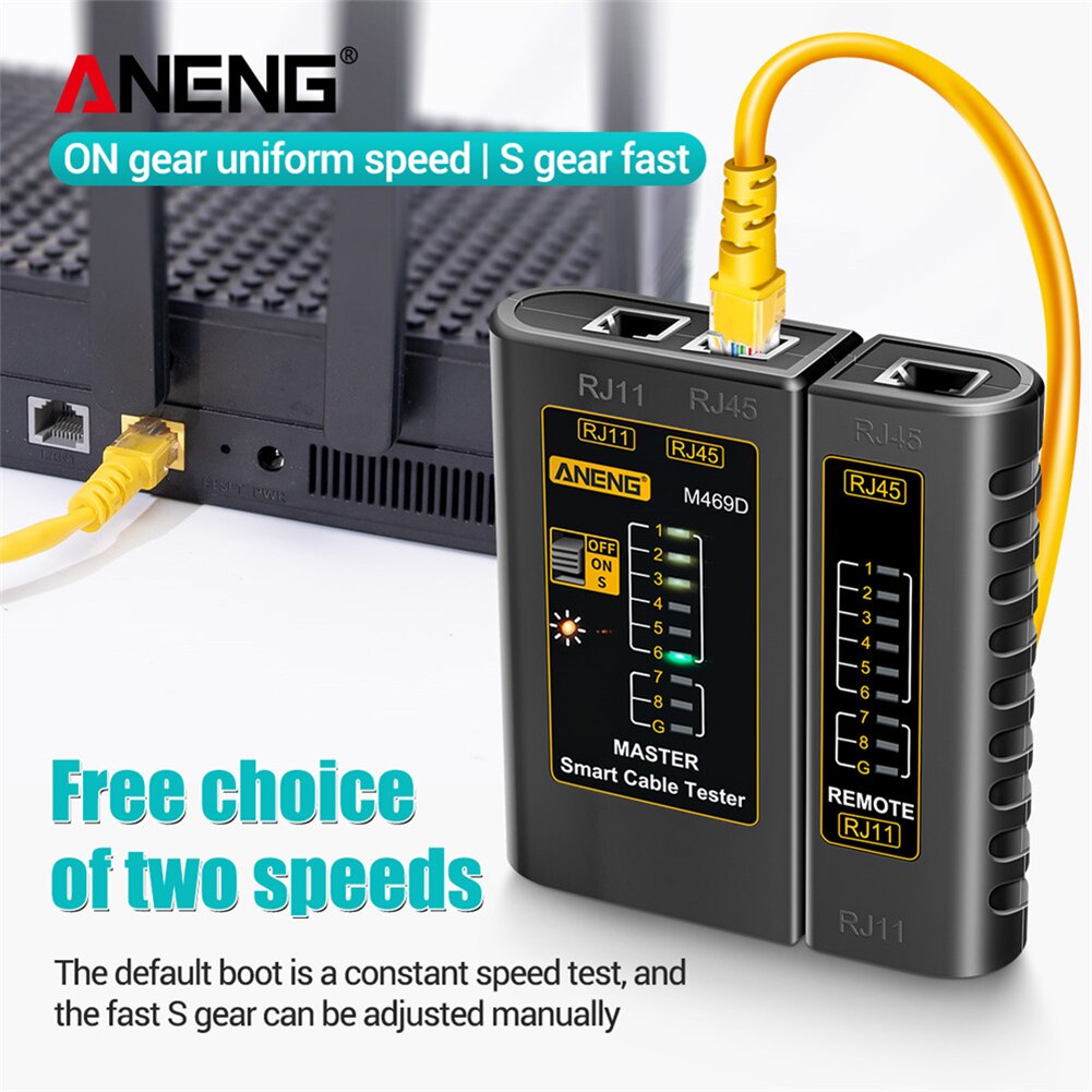 Aneng M469D RJ45 Kabel Lan Tester Netwerk Kabel Tester RJ45 RJ11 RJ12 CAT5 Utp Lan Kabel Tester Networking Tool Netwerk reparatie