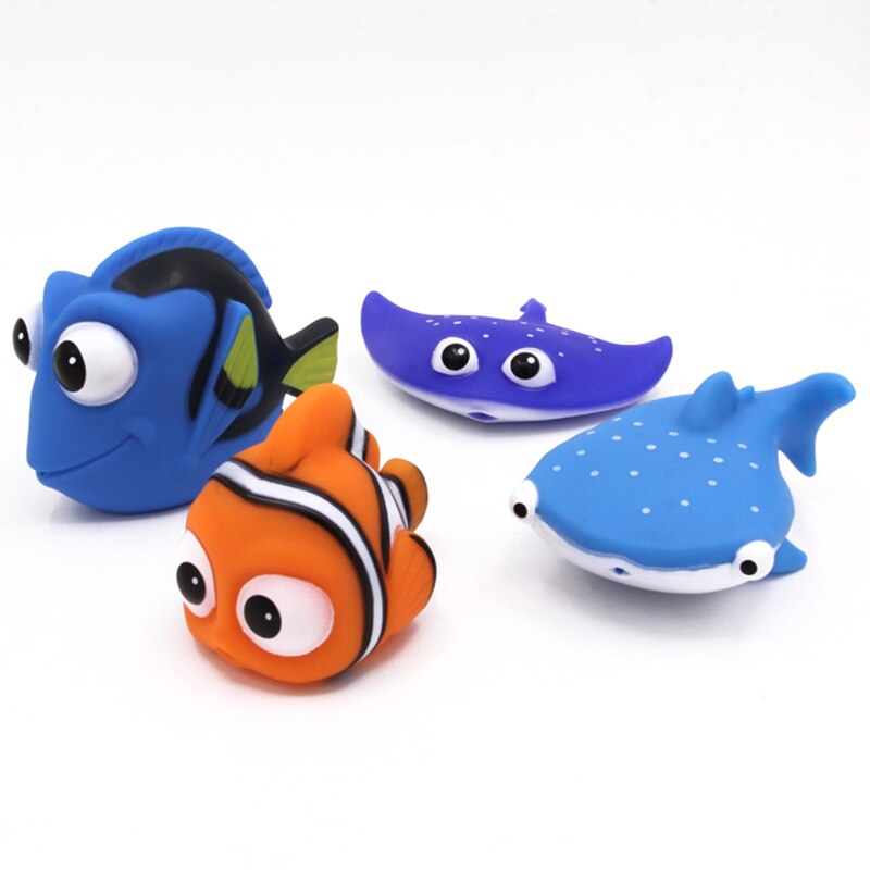 Bath toy faucet shower rubber duck waterwheel happy spray water set crab octopus frog bubble machine baby game children animal b: Deep Blue