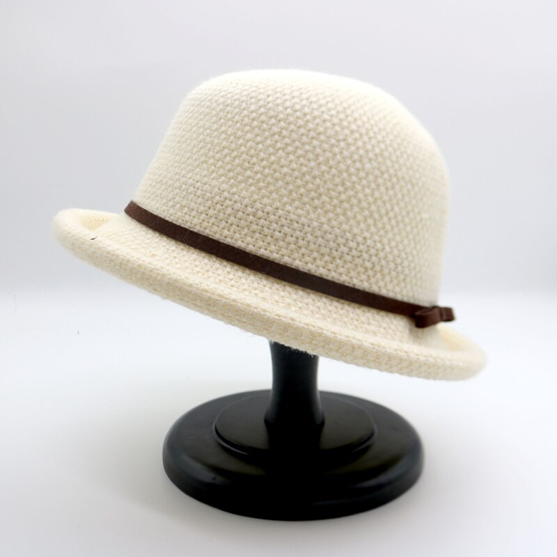 Autumn Winter Women Fedoras Hats Bowler hat Female bonnet