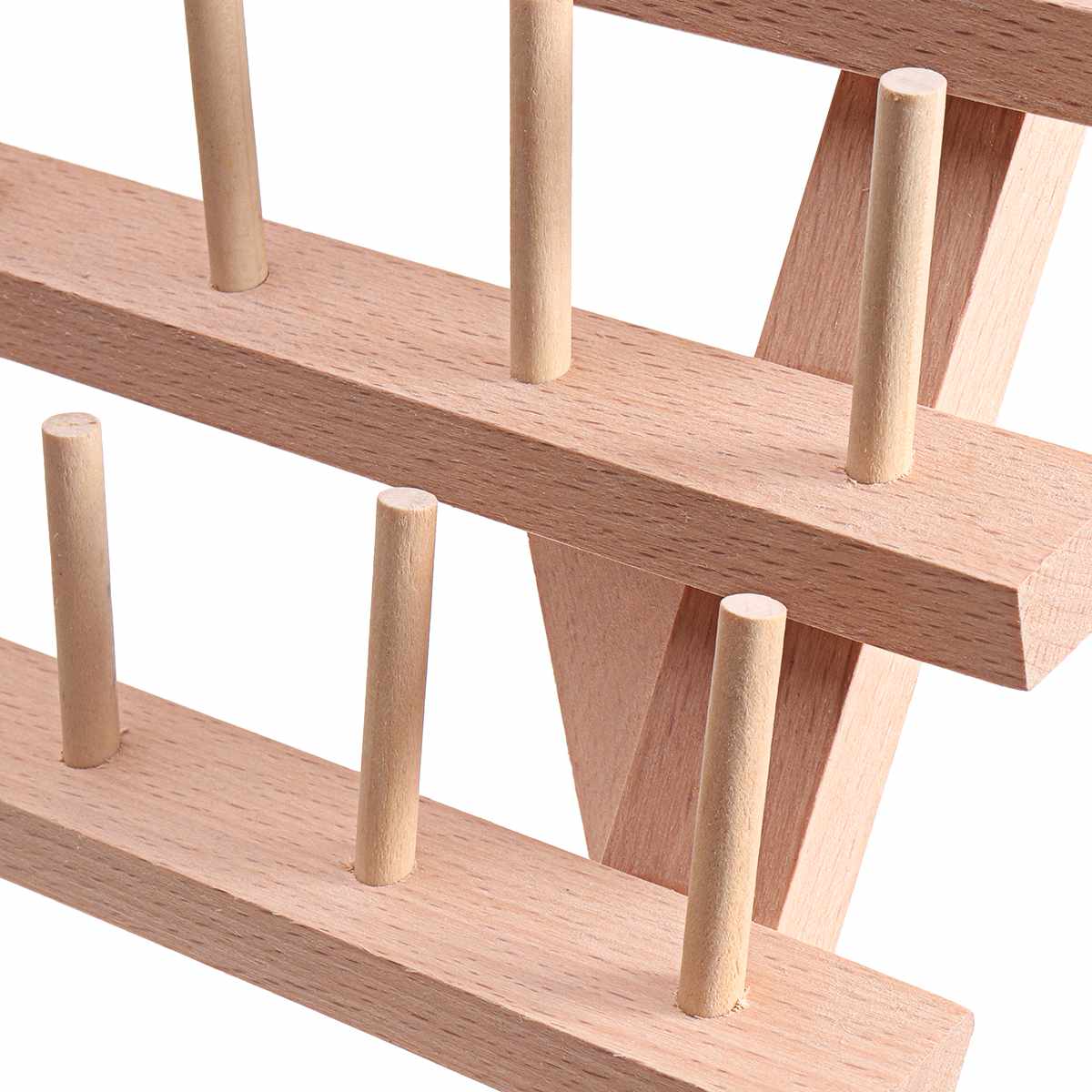 Folding Hanging Wooden Thread Spool Sewing Organizer Tailor Thread Holder Stand Sewing Lines Storage Rack Embroidery