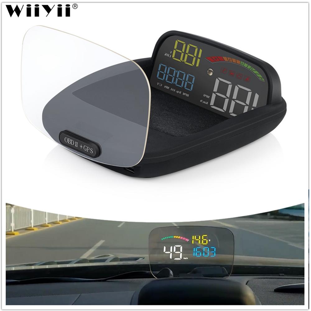 C800 Gps Hud Head-Up Display Multifunctionele Obd Hud Auto Snelheidsmeter OBD2 Foutcode Eliminatie Rijden Computersecurity alarm