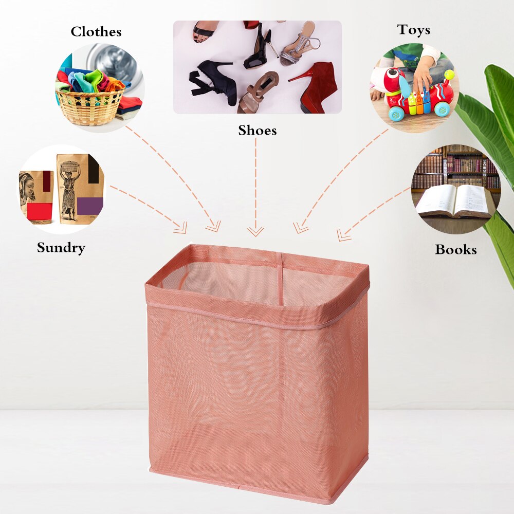 Portable Wall Hanging Laundry Basket Underwear Socks Barrel Bucket Clothing Storage Bag Foldable Bathroom Laundry Organizer