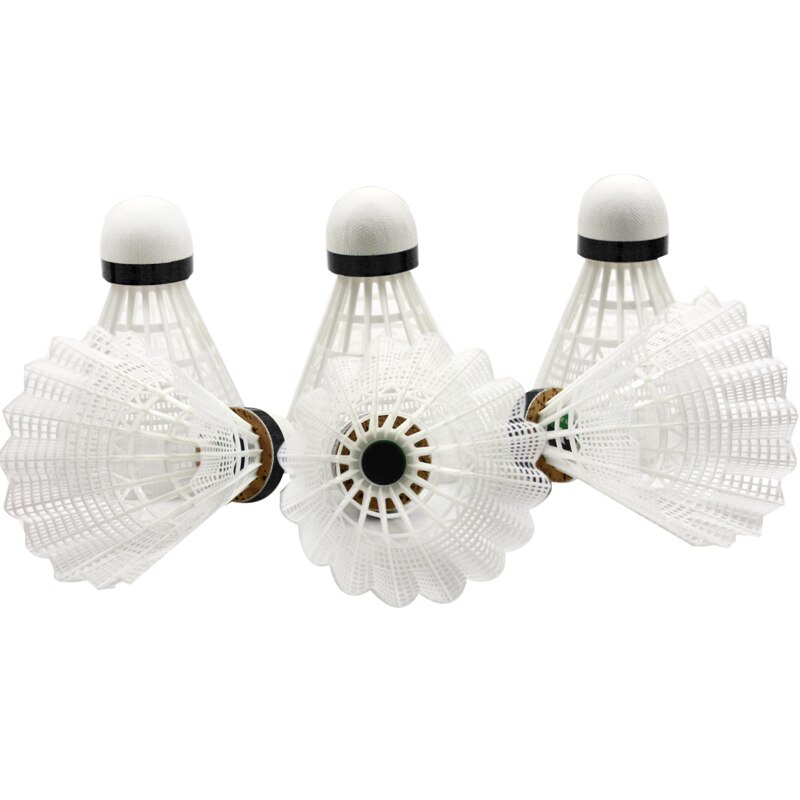 Volantes de bádminton de nailon con gran estabilidad, durabilidad, pelotas de entrenamiento deportivo para interiores y exteriores, subventa: Blanco