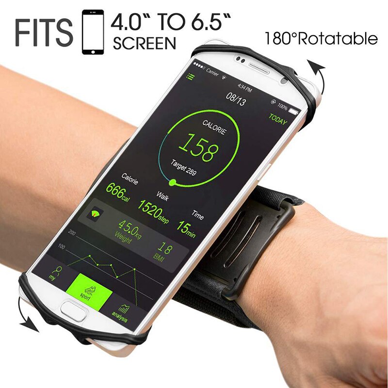 Running Sport Arm Band Case Telefoon Houder Tas Roterende 180 ° Outdoor Fitness Oefening Telefoon Stand Arm Band Riem accessoires