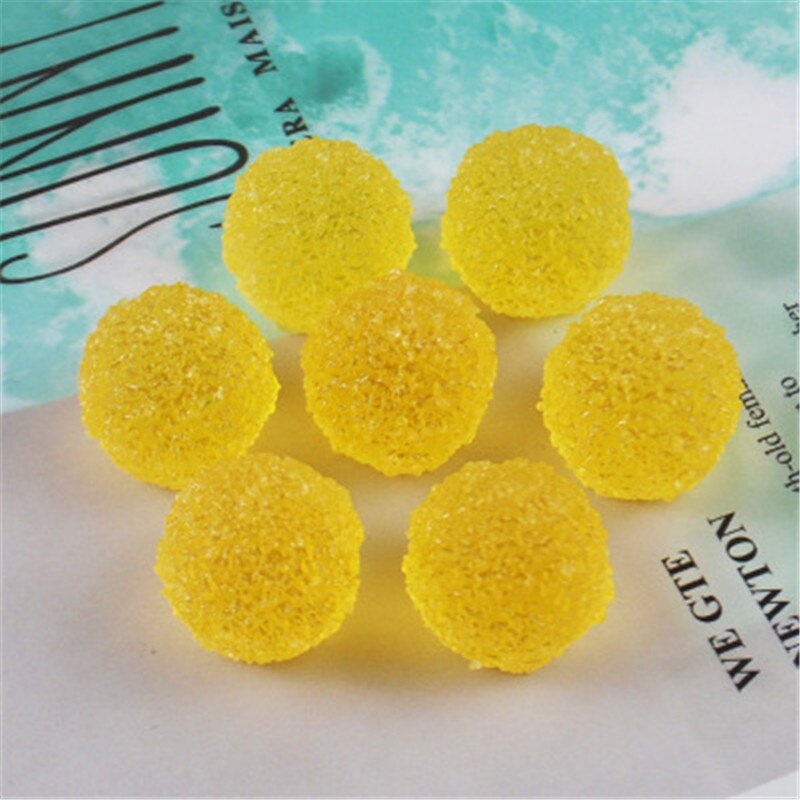 10Pcs Simulatie Ronde Snoep Filler Voor Clear/Pluizige Modder Doos Populaire Speelgoed Kids Lizun Slime Diy Kit Accessoires boetseerklei