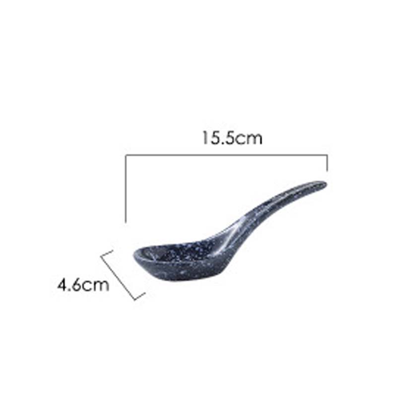 Japanese style soup spoon household ceramic ramen soup spoon rice spoon porridge spoon dessert spoon retro Japanese