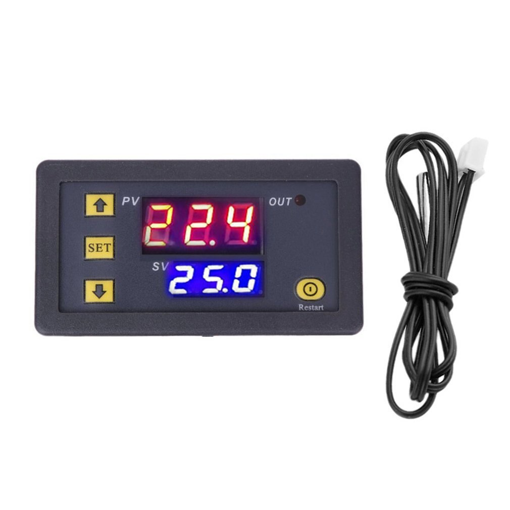 W3230 controlador de temperatura termostato dupla led digital regulador de temperatura detector medidor temp refrigerador calor