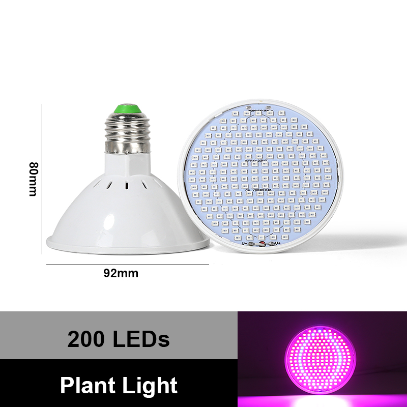 LED Grow Light Hydrocultuur Groei Licht E27 Led Grow Lamp 85-265V Volledige Spectrum Indoor Hydrocultuur bloem Zaailing LED Phyto Lamp: Warm White
