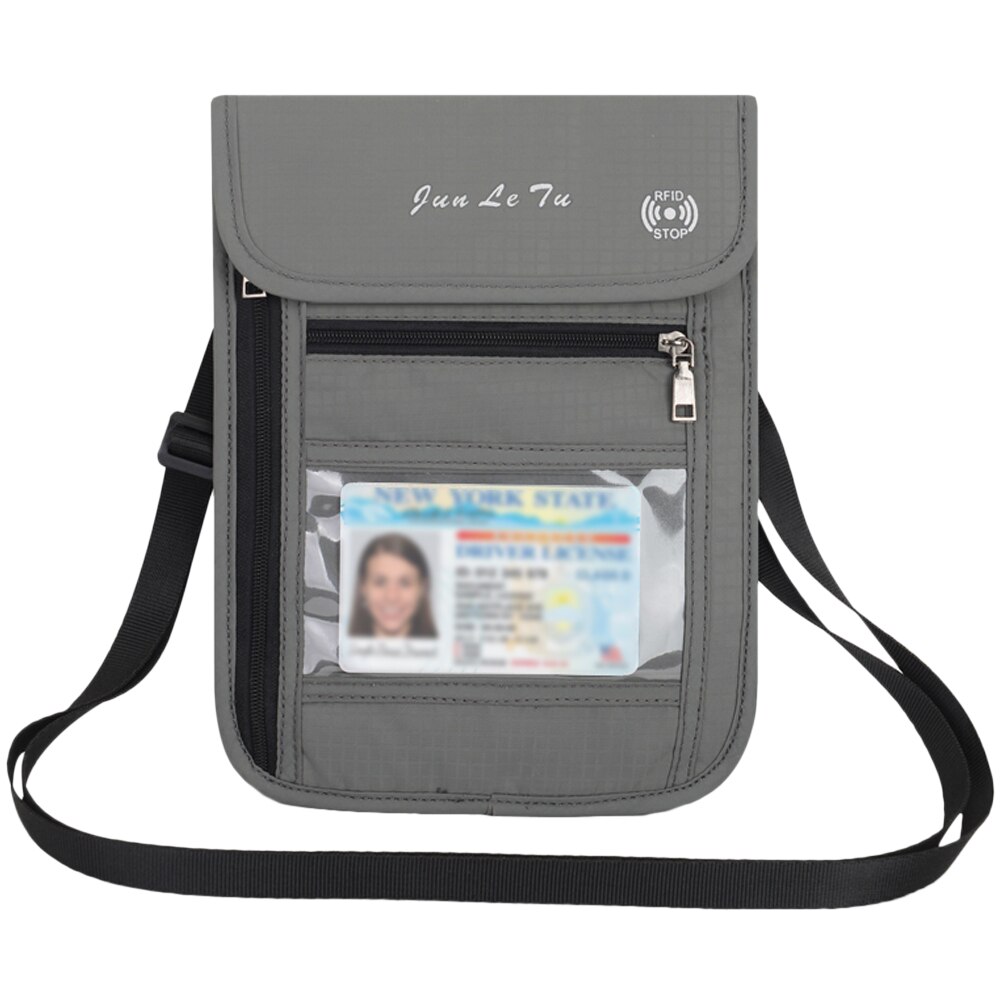 Travel Pouch Neck Wallet with RFID Blocking Passport Holder Travel Wallet Anti-Theft Passport Pouch Pack for Men Women