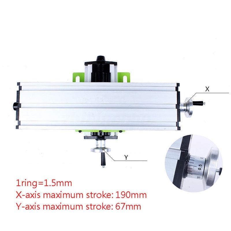 Workbench Work Table Compound Bench Drilling Slide Table Worktable Multifunction Milling Vise Machine for Bench Drill Stand DIY