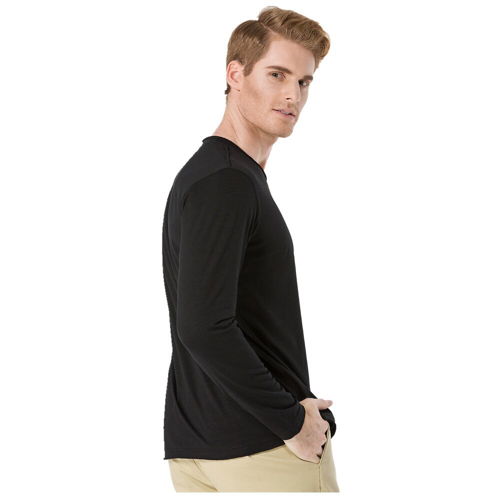 Undershirts Cotton Long Sleeve Underwear men Black White Undershirt V Neck Spring Autumn Tees Top