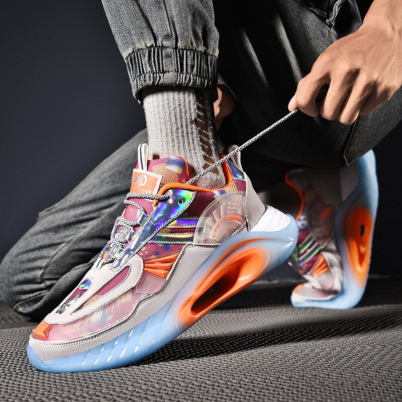 Zapatos de correr acolchados para hombre, zapatillas de entrenamiento de atletismo, transpirables, para caminar en el gimnasio, Primavera