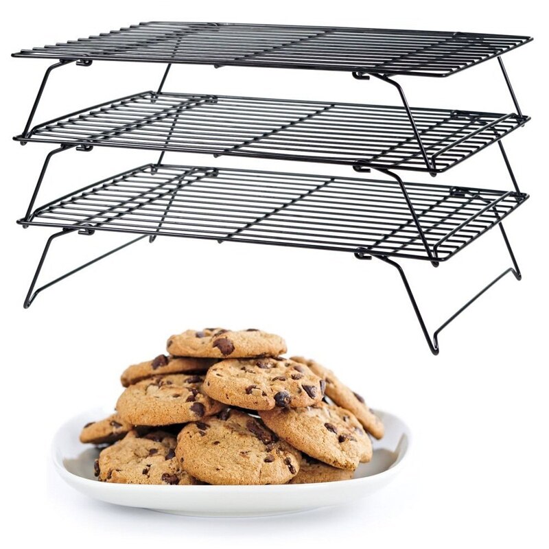 Three layer Cake Cooling Rack Cool Air Rack Macron Network Rack Cookies Bread Cooling Grids Tool Kitchen Pastry Stands