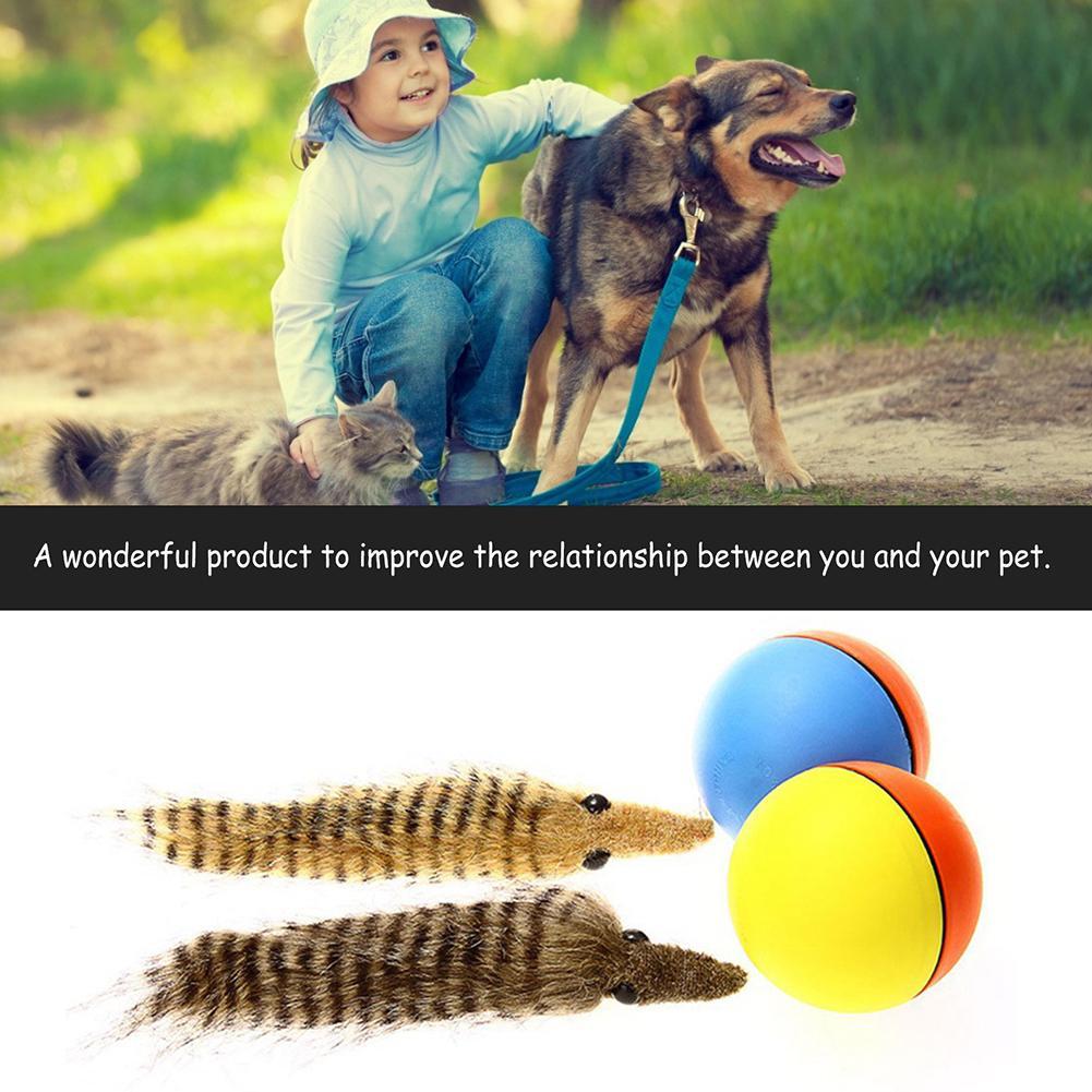 1PC Electric Pet Dog Cat Toys Beaver Weasel Toy Rolling Jump Balls Toys For Dog Puppy Dogs Funny Moving Toys Pet Supplies Random