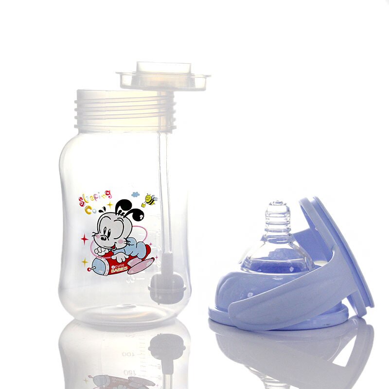 240Ml Baby Melk Fles Brede Hals Bpa Gratis Zachte Siliconen Zuigfles Met Feeder En Handvat Voor kids