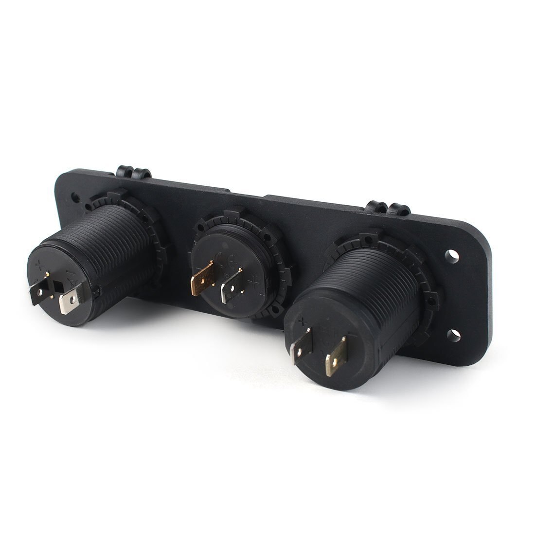 Dobbelt usb-stik oplader 2.1a+2.1a 12v cigarettænder led voltmeter 3 in 1 oplader panel til bil motocykel båd marine lastbil