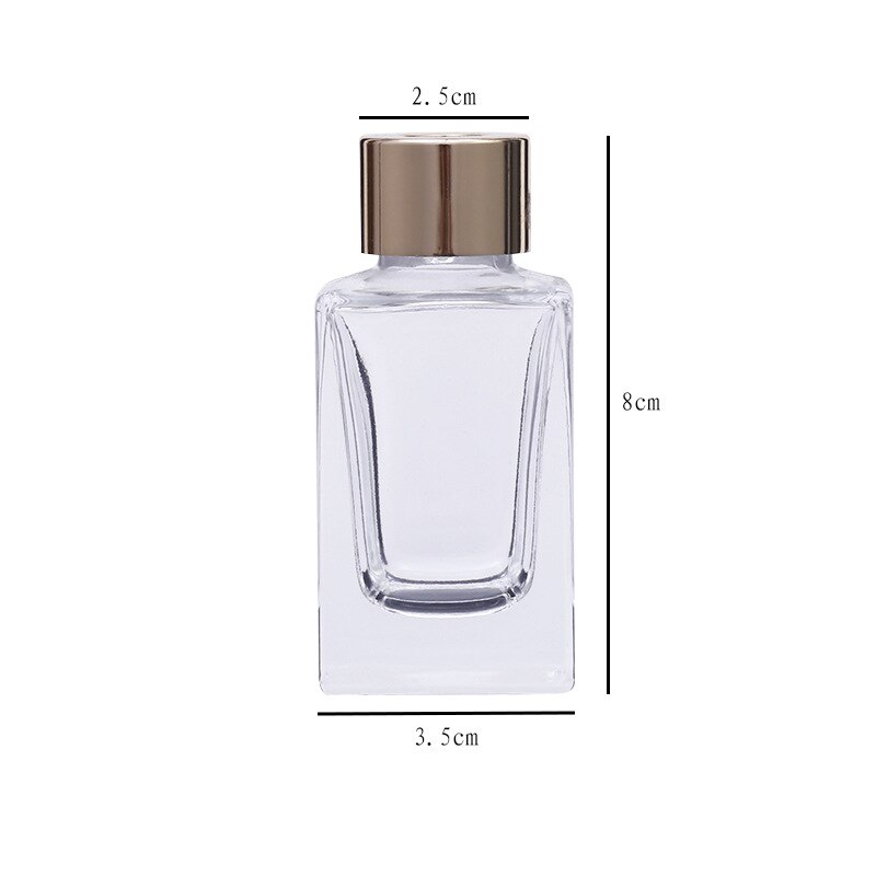 5pcs/lot 50ml Aroma Glass Bottle Rattan Fragrance Diffuser Perfume Bottle Scent Volatilization Glass Container for Home Decor: Default Title