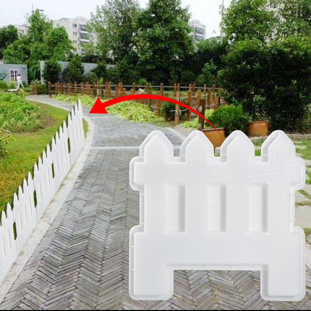 Small Fence Plastic Mold Concrete Cement Garden Pool Floor Tile Fence Flower Pool Brick Plastic Mould Lawn Yard Craft Decoration