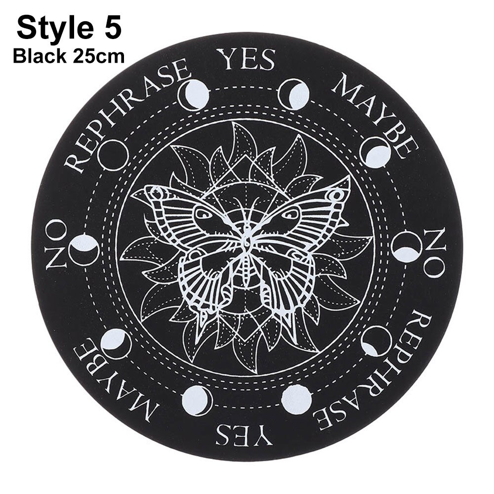 1Pc Slice Houten Slinger Board Met Sterren Zon Maan Voor Waarzeggerij Bericht Carven Decoratie Wall Art Home Decoration: Style 5-Black 25cm