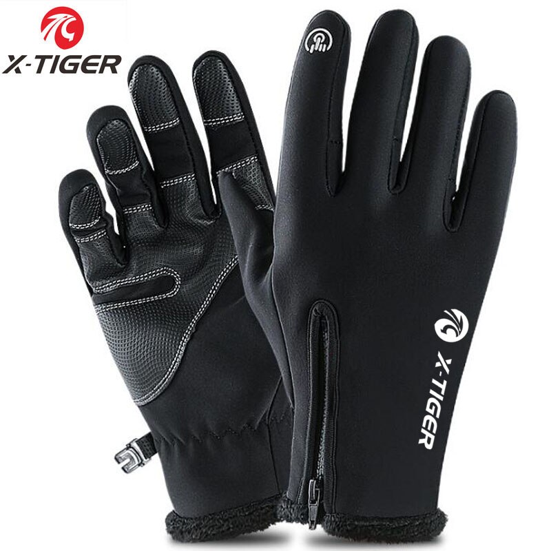 X-tiger pro cykelhandsker vinter helfinger termocykel sport handsker vindtætte stødsikker touch screen mtb cykelhandsker