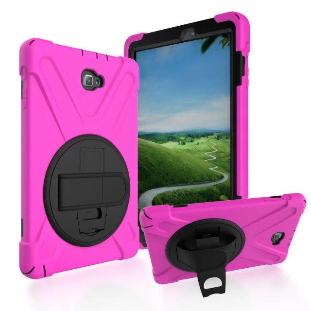 Funda para tableta Samsung Galaxy Tab S3 9,7 T820 T825, protector seguro para niños, a prueba de golpes, resistente, de silicona dura, soporte para mano + bolígrafo