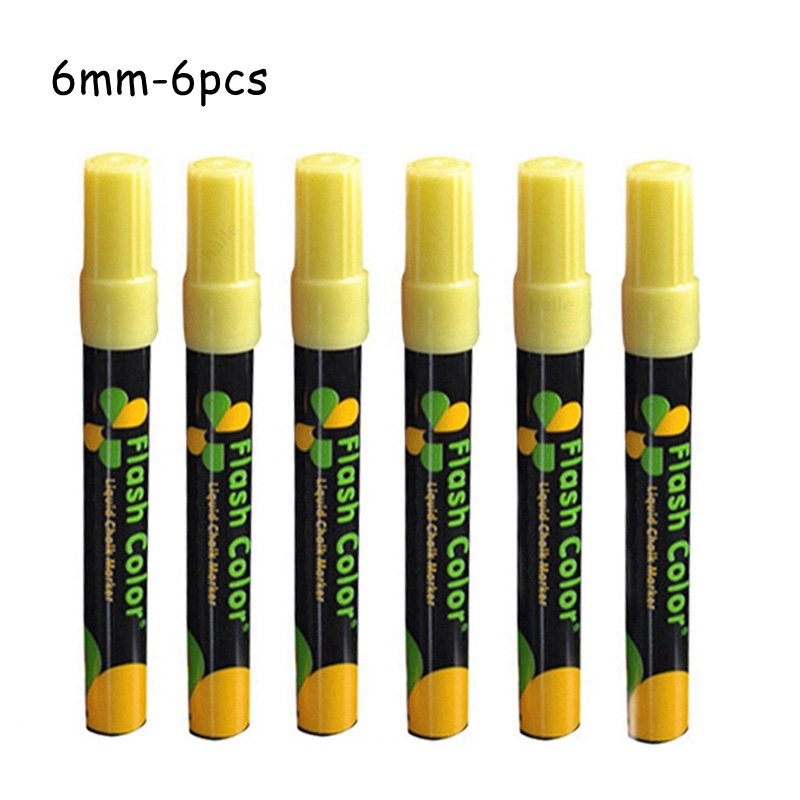 Haile 8Colors/lot Liquid Chalk Erasable Highlighter Art Graffiti Marker Pen For Glass Whiteboard LED Chalkboard Billboard Screen: light green