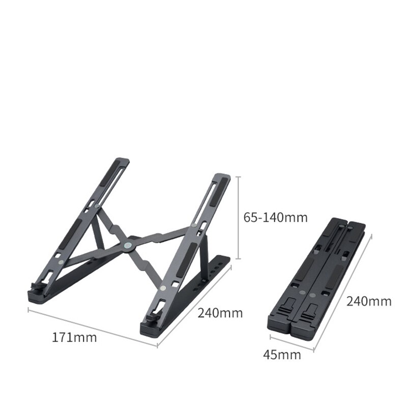 Portable Adjustable Laptop Holder Foldable Notebook Stand Holder Lifting Cooling Bracket Non-slip Pad for Laptop under