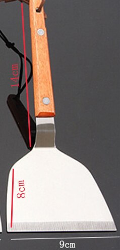 Cooking Tool Heat Resistance Stainless Steel Turners Spatula Scraper Wooden Handle utensilios de cozinha pizza beef steak shovel: Light Grey