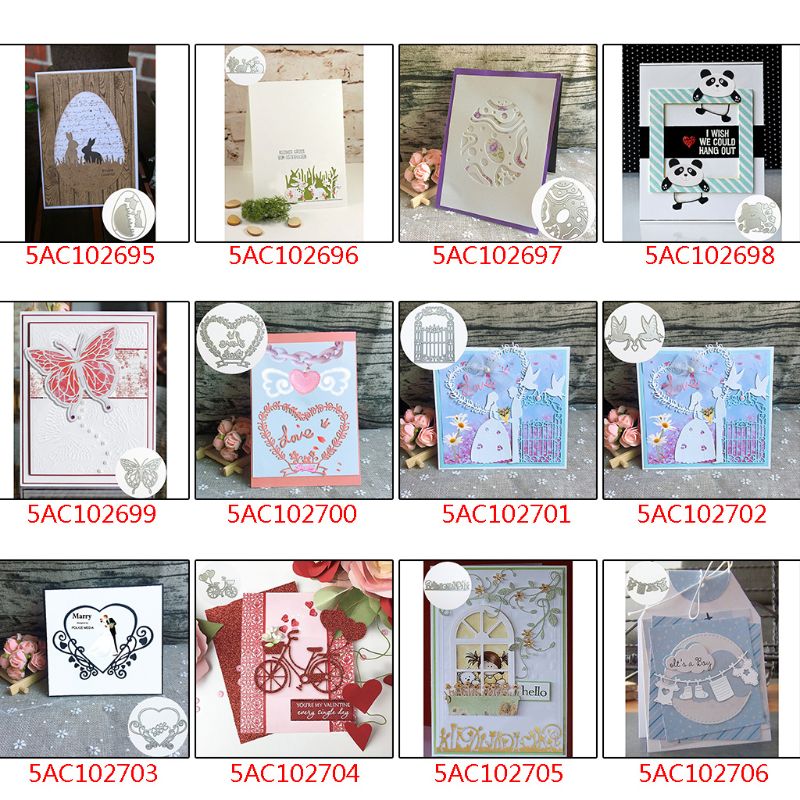 Lapin de pâques métal matrices de découpe pochoir Scrapbooking Album de bricolage timbre papier carte directe