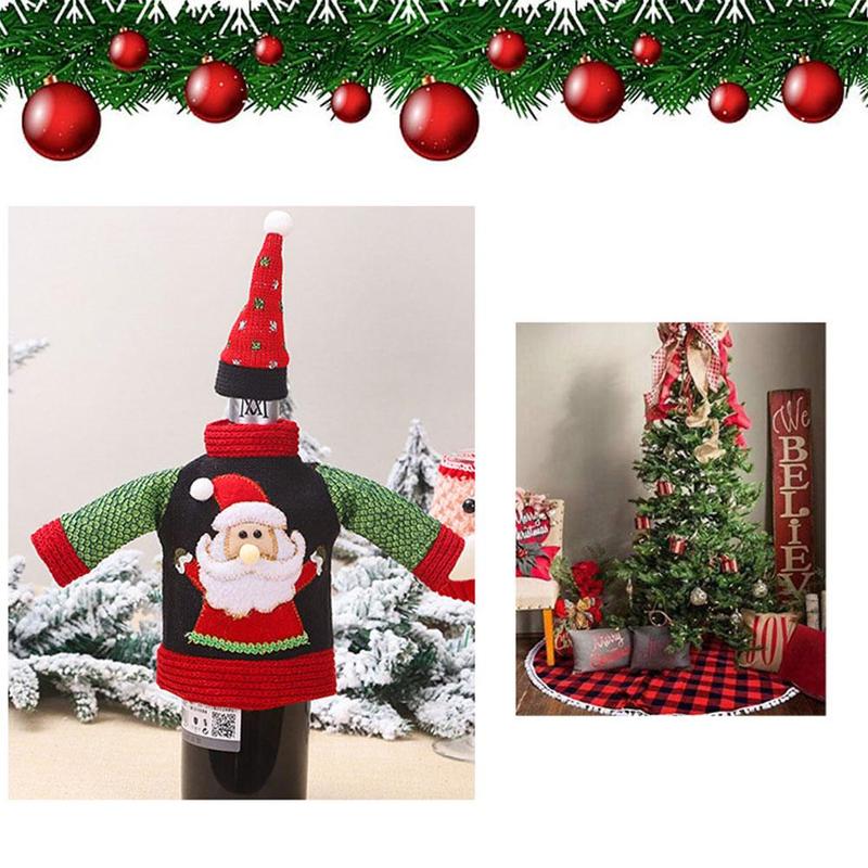 Lelijke trui kerst wijnfleshoes 3 stijl jaar fleshoes kerstversiering op de fles keuken bar benodigdheden