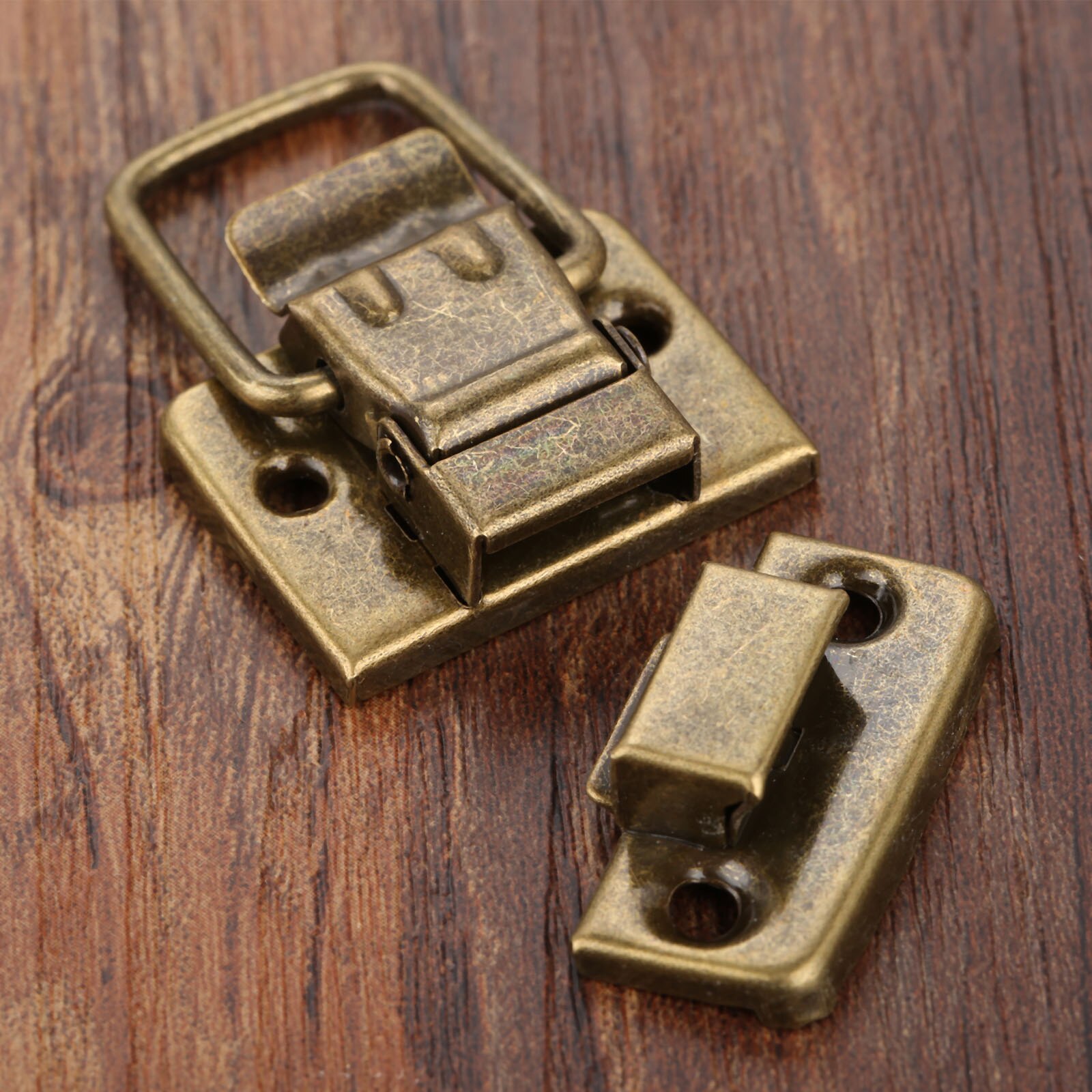 1Pcs 30*36mm Jewelry Wood Box Toggle Latch Hasp Drawer Latches Decorative Suitcases Buckle Clasp Furniture Hardware