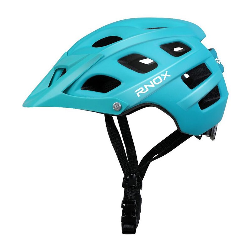 RNOX-casco de ciclismo ligero para hombre y mujer, gorra de seguridad transpirable en molde, para deportes al aire libre, equipo de bicicleta de montaña y carretera: blue