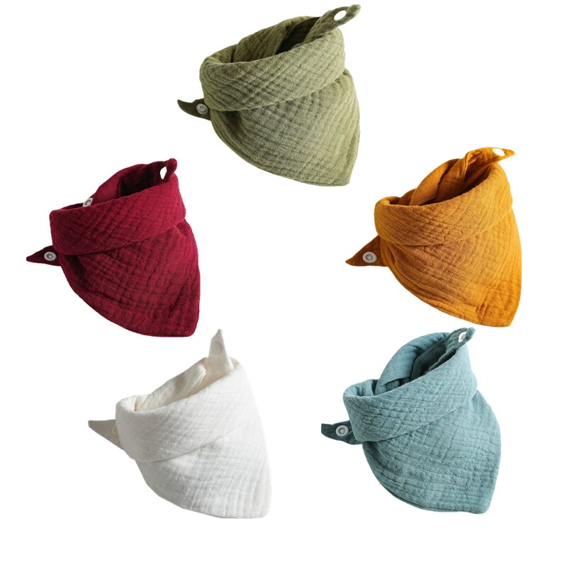 20pcs/lot Baby Bibs Pocket Cotton Gauze Saliva Towel Baby Handkerchief Bib Children Gauze Bib