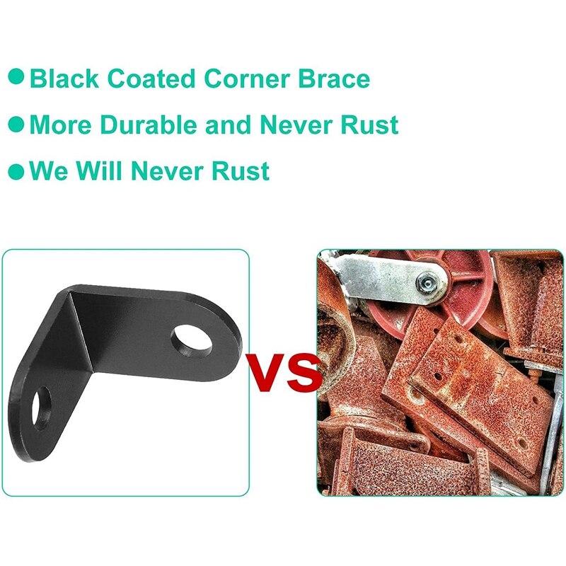 XD-100PCS Angle Bracket,25 x 25 x 2mm Corner Brace, 90 Degree Internal Angle Brackets, Brackets Joint for Wood Furniture