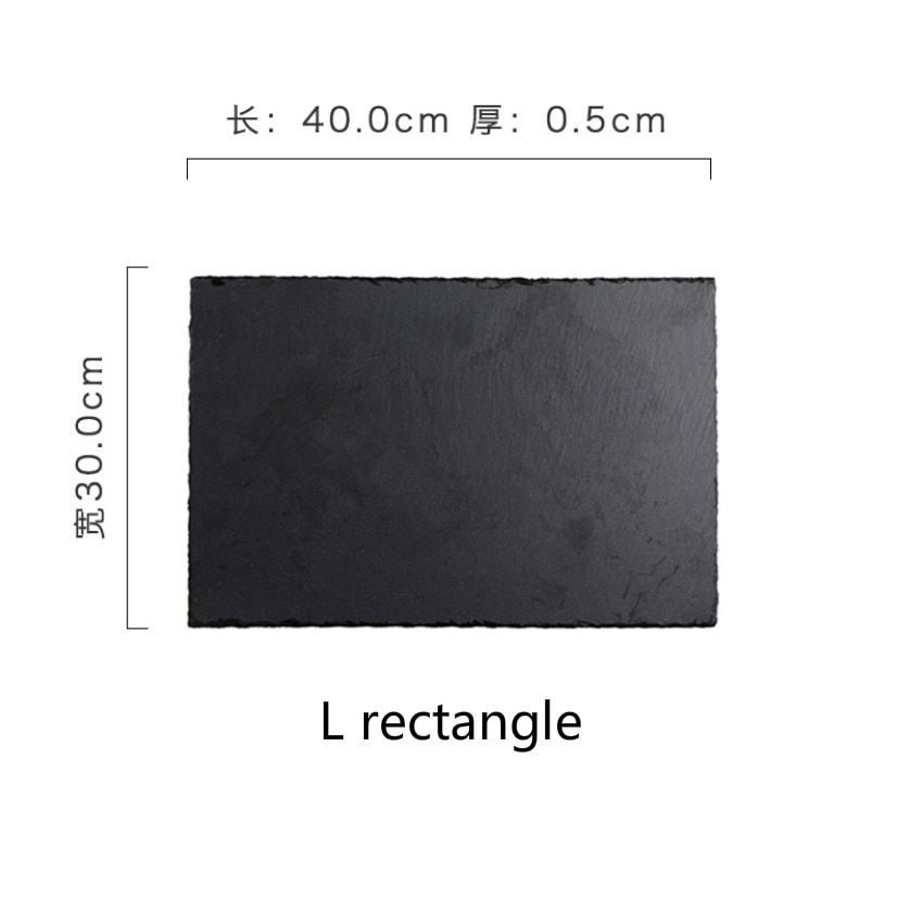 Slate Plate Home Japanese Sushi Rock Tray Barbecue Plate Dishes And Plates Sets Dessert Dish For Kitchen Dishes Dinner Plates: L2