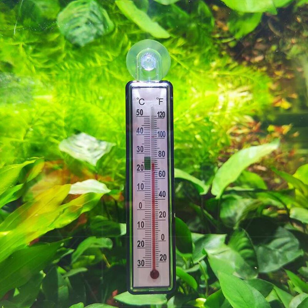 Aquarium Vertical Thermometer Suction Cup Fish Tank Glass Anti Dropping Water Temperature Gauge Meter Household Accessories