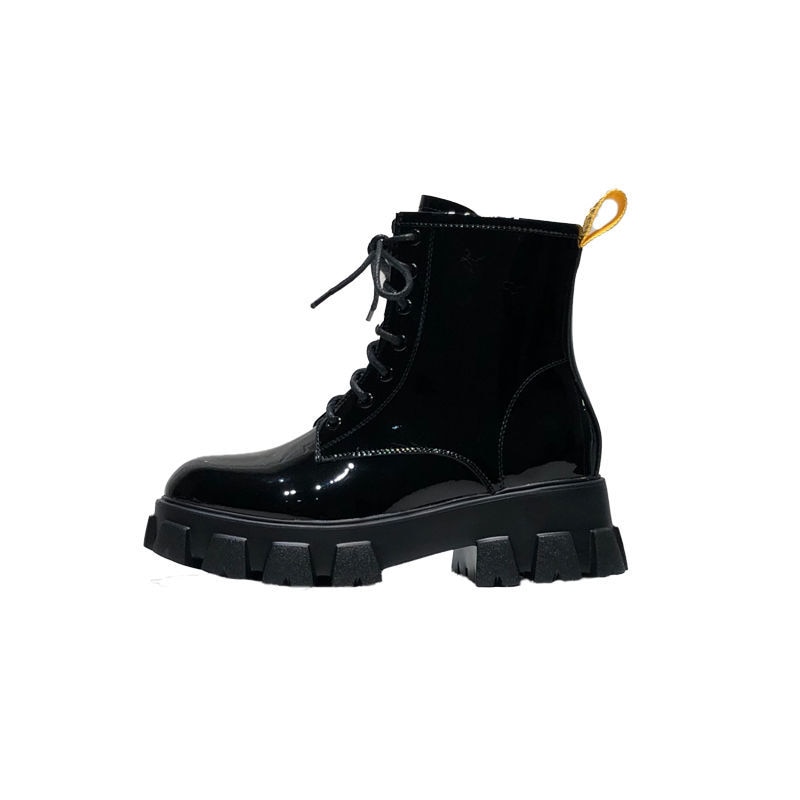 Botines mujer estilo británico botas cortas rebeldes primavera y otoño botas individuales transpirables sección fina Zapatillas