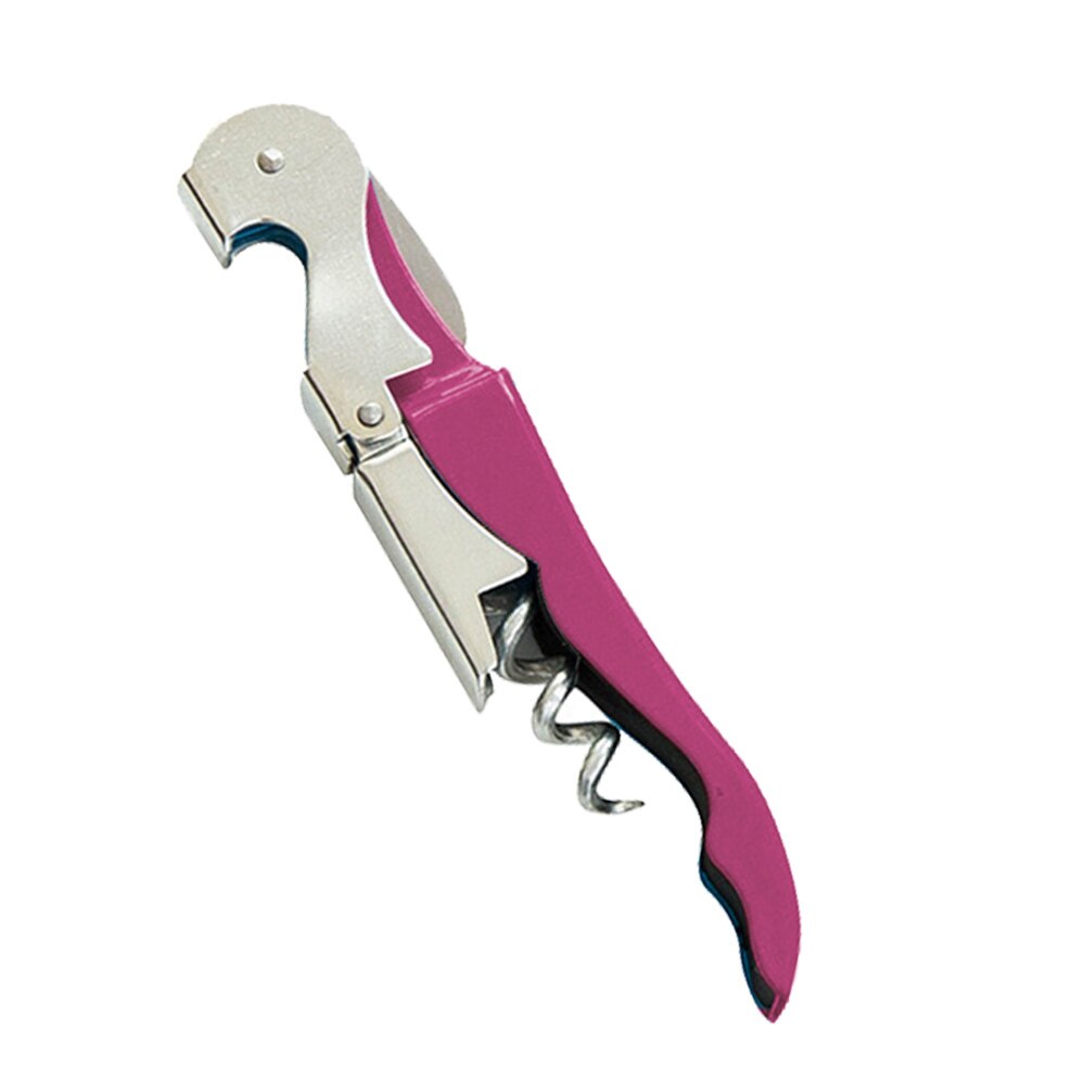 Multifunctionele Kurkentrekker Rvs Wijn Flesopener Premium Palissander Mes Alle-In-een Keuken Gereedschap: Roze