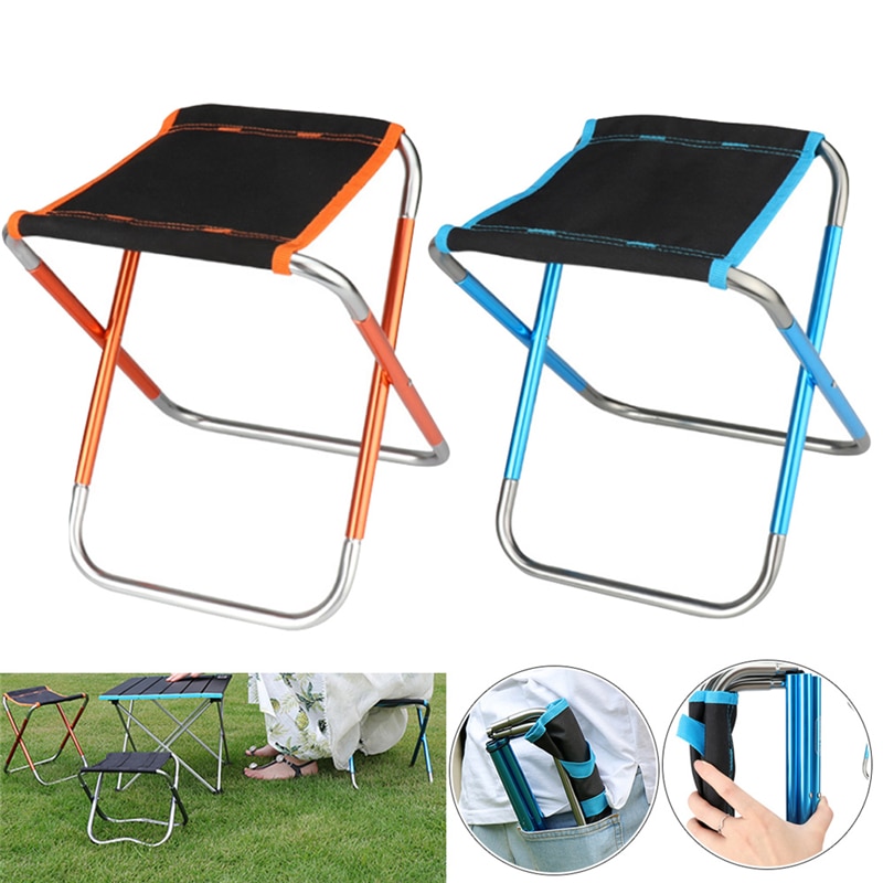 1Pc Ultralight Mini Camping Klapstoelen Outdoor Draagbare Inklapbare Fishing Seat Voor Reizen Wandelen Barbecue