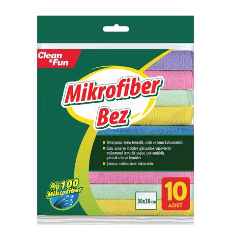 Schoon & Fun Schoonmaakdoekje Microfiber 10 Stuks: 3 Piece