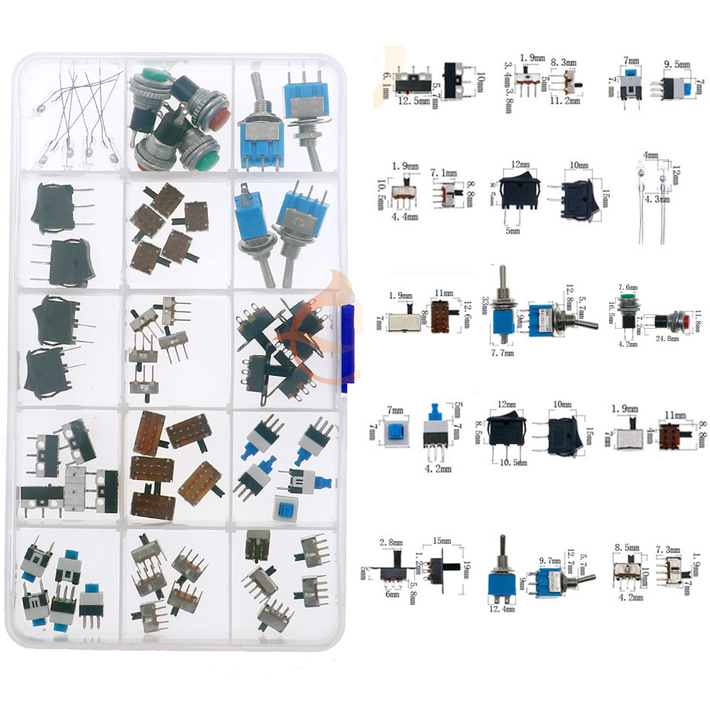 Car Remote Control Keys Button Touch Microswitch DIY Micro Switch Assorted kit Push Button Tact Switches Reset Mini Leaf Switch: green