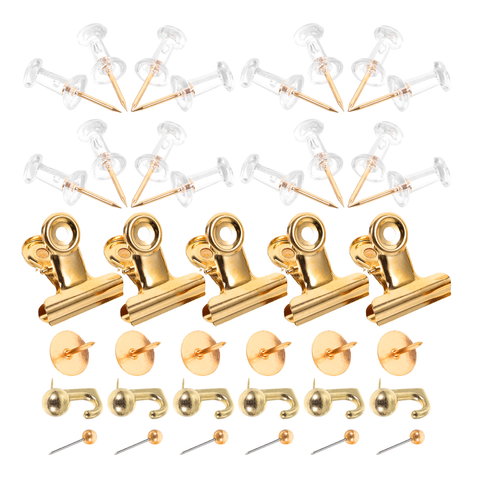 Ganchos de alfileres de Metal dorado, tachuelas para pulgar, marcadores de mapa, accesorios creativos de tablero de corcho, chinchetas de pared, tablones de anuncios para oficina