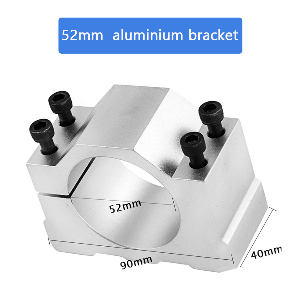 Support de moteur de broche en aluminium moulé pour gravure CNC, 52mm/65mm /80mm /100mm, diamètre de la broche de la fraiseuse