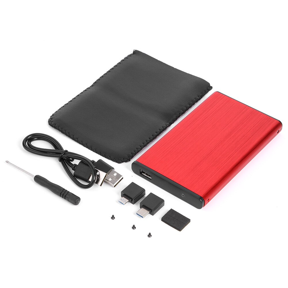 Portable 480Mbps USB 2.0 Mobile Hard Drive Disk Case Aluminum Alloy 10TB 2.5 inch SATA HDD SSD External Enclosure Box